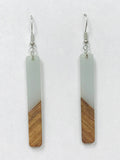 Resin Wood Bar Earrings
